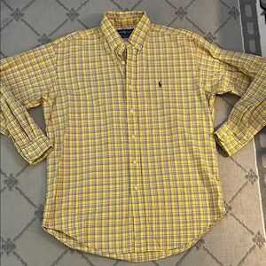 Ralph Lauren Blake Yellow Red Blue Plaid Men's Shirt